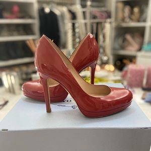 Size 37 LK Bennett Sledge, 4 inch heel in rose/pink